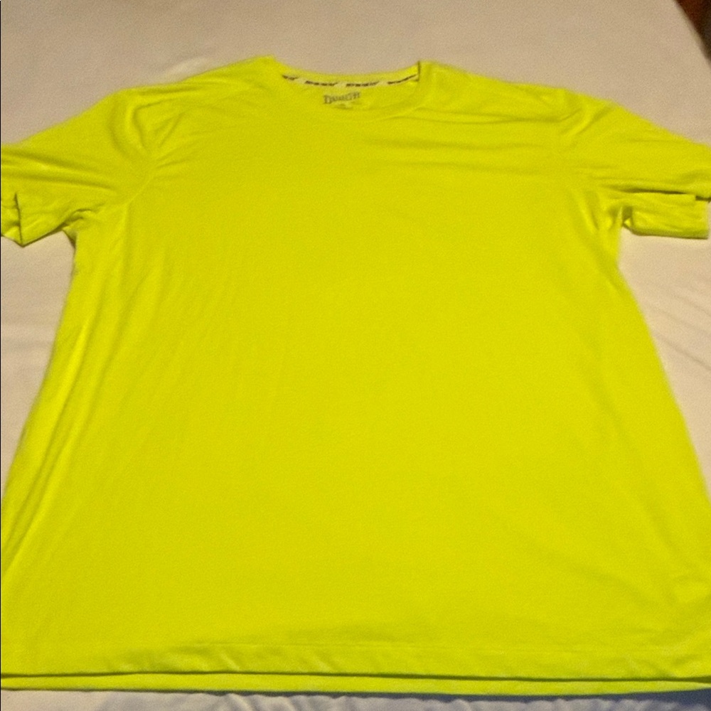 Duluth Trading Co Men's Dry on the Fly Bright Yellow Short Sleeve Tee